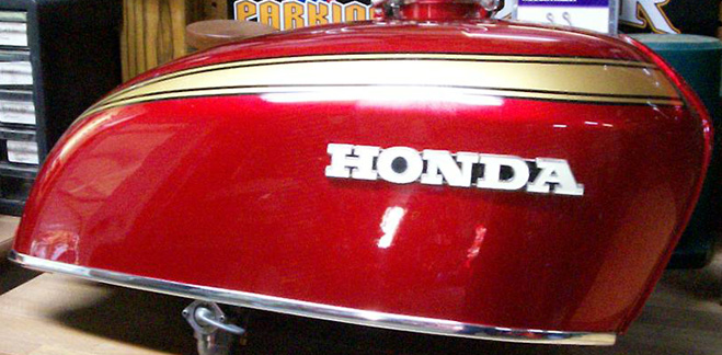 red Honda 750 gas tank 1969-1970